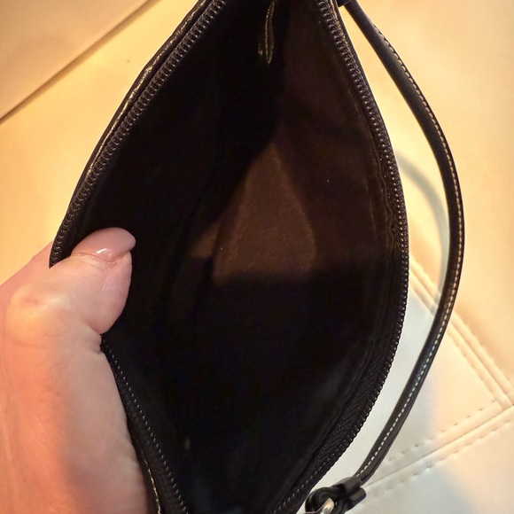 Coach Black Leather Wristlet with Contrast Stitching - Picture 7 of 7